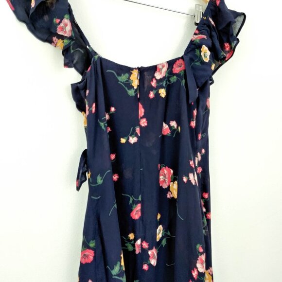 Reformation Adora Dress in Navy Floral 2 - Picture 7 of 9